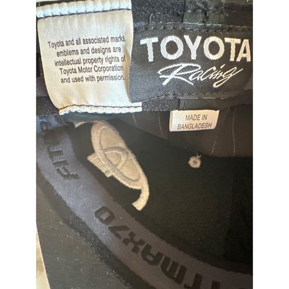 Toyota Racing Black Pinstripe Hat One Size Stretch fit - Picture 7 of 8